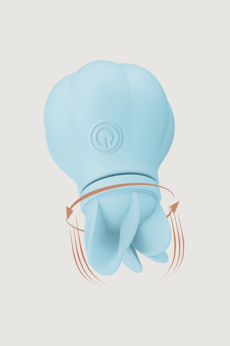 Caress Blue Стимулятор клитора и интимных зон тела с 5 насадками