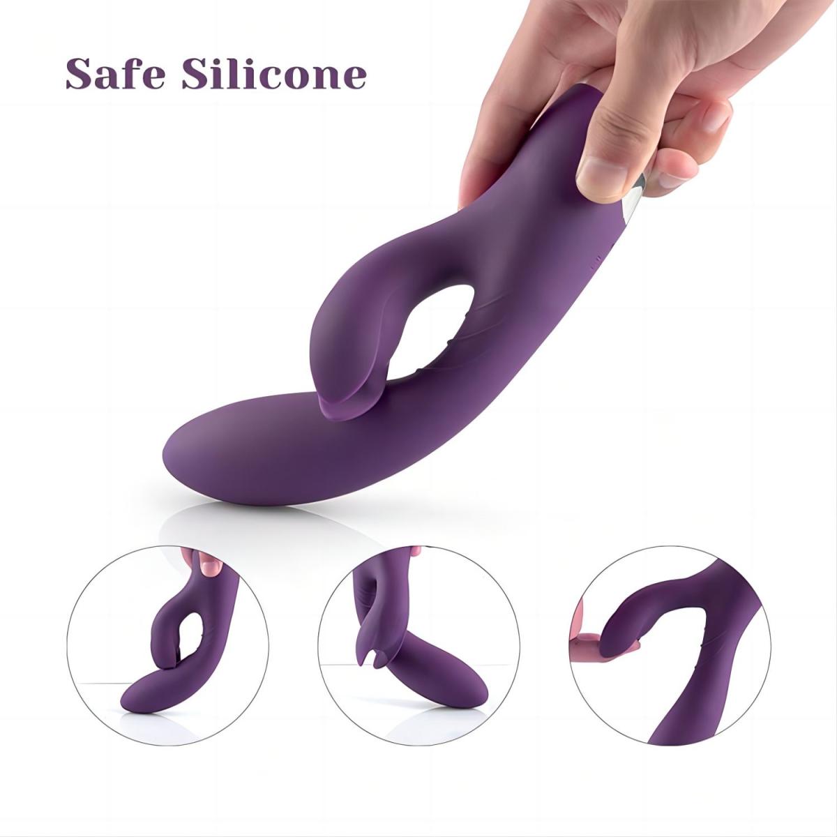 Tracy's Dog Вибромассажер для клитора и G-точки фиолетовый Jade Rabbit Vibrator