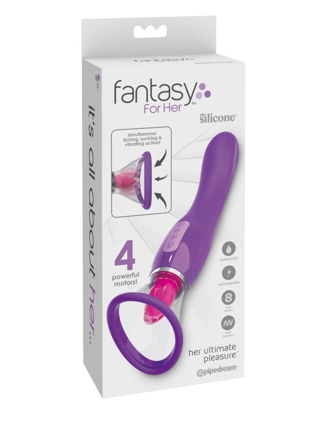 Вибростимулятор с помпой и язычком Fantasy For Her Her Ultimate Pleasure