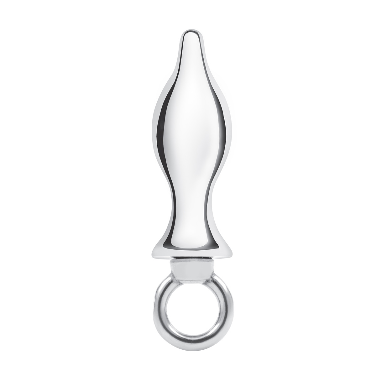 BlueLine Плаг металлический с кольцом 2,5 in Stainless Steel Metal Tapered Butt Plug With Loop Hardware