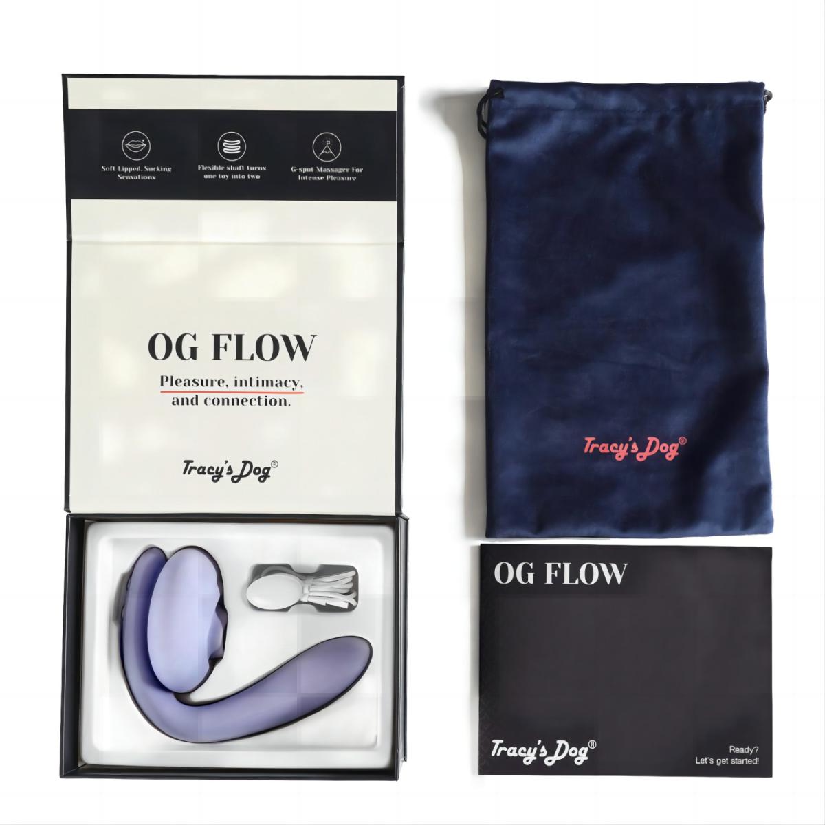 Tracy's Dog Сиреневый вакуумный стимулятор клитора и G-точки OG Flow Bean Vibrator
