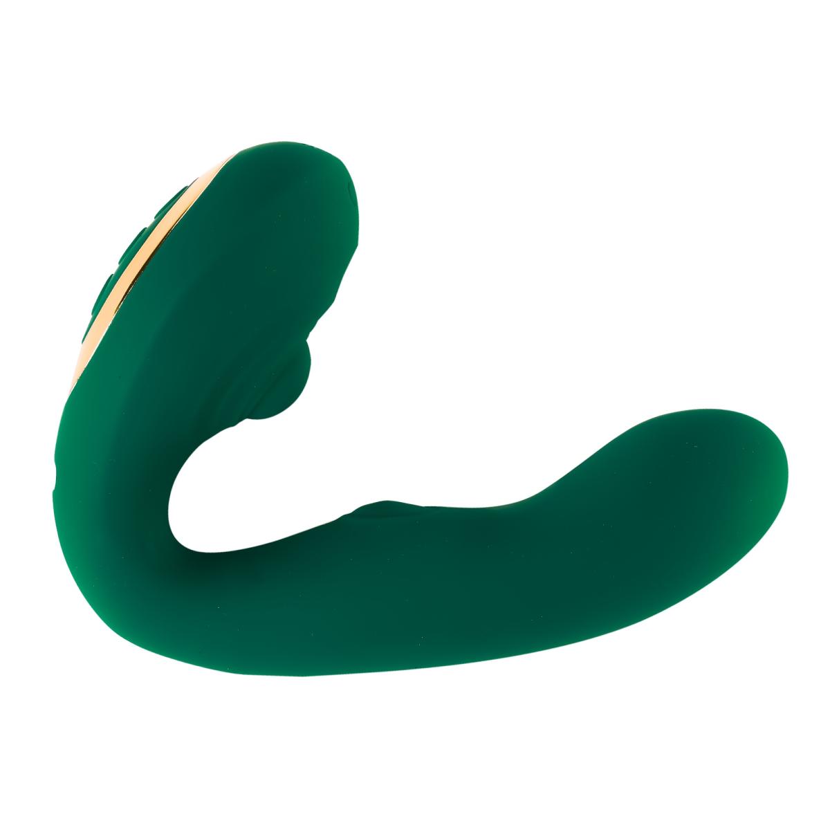 Tracy's Dog Вибромассажер с тремя независимыми моторами Cobra Clitoral Vibrator изумрудный