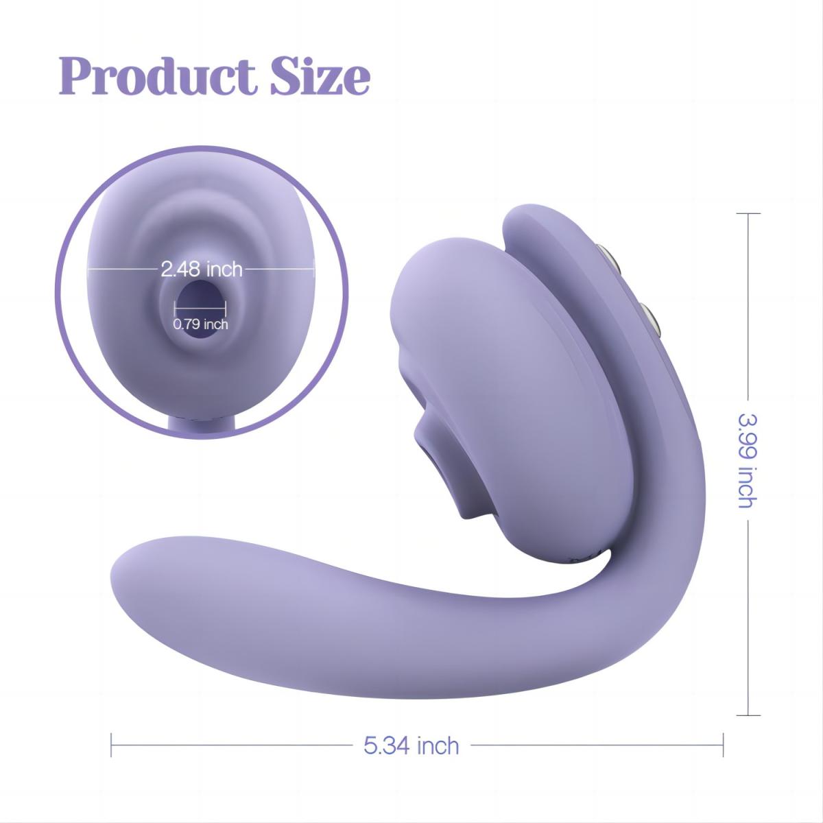 Tracy's Dog Сиреневый вакуумный стимулятор клитора и G-точки OG Flow Bean Vibrator