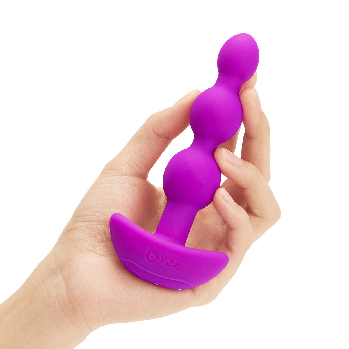 b-Vibe Анальные премиум-бусы с 2 моторами b-Vibe Triplet Anal Beads фуксия