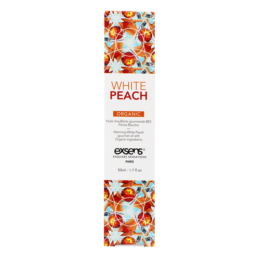 Разогревающее массажное масло Gourmet с органическими ингредиентами WHITE PEACH ORGANIC
