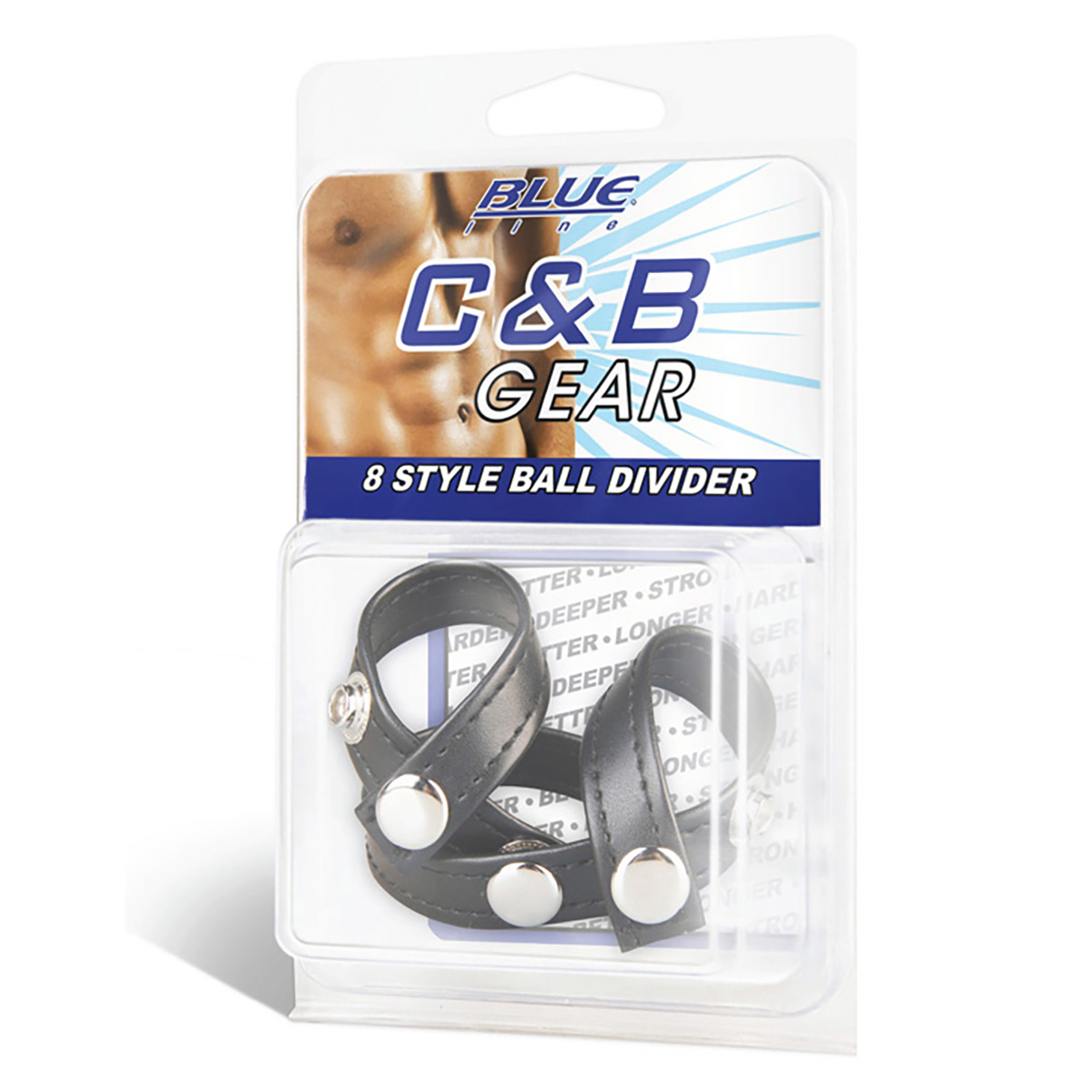 BlueLine Разделитель мошонки из искусственной кожи на клепках 8 STYLE BALL DIVIDER
