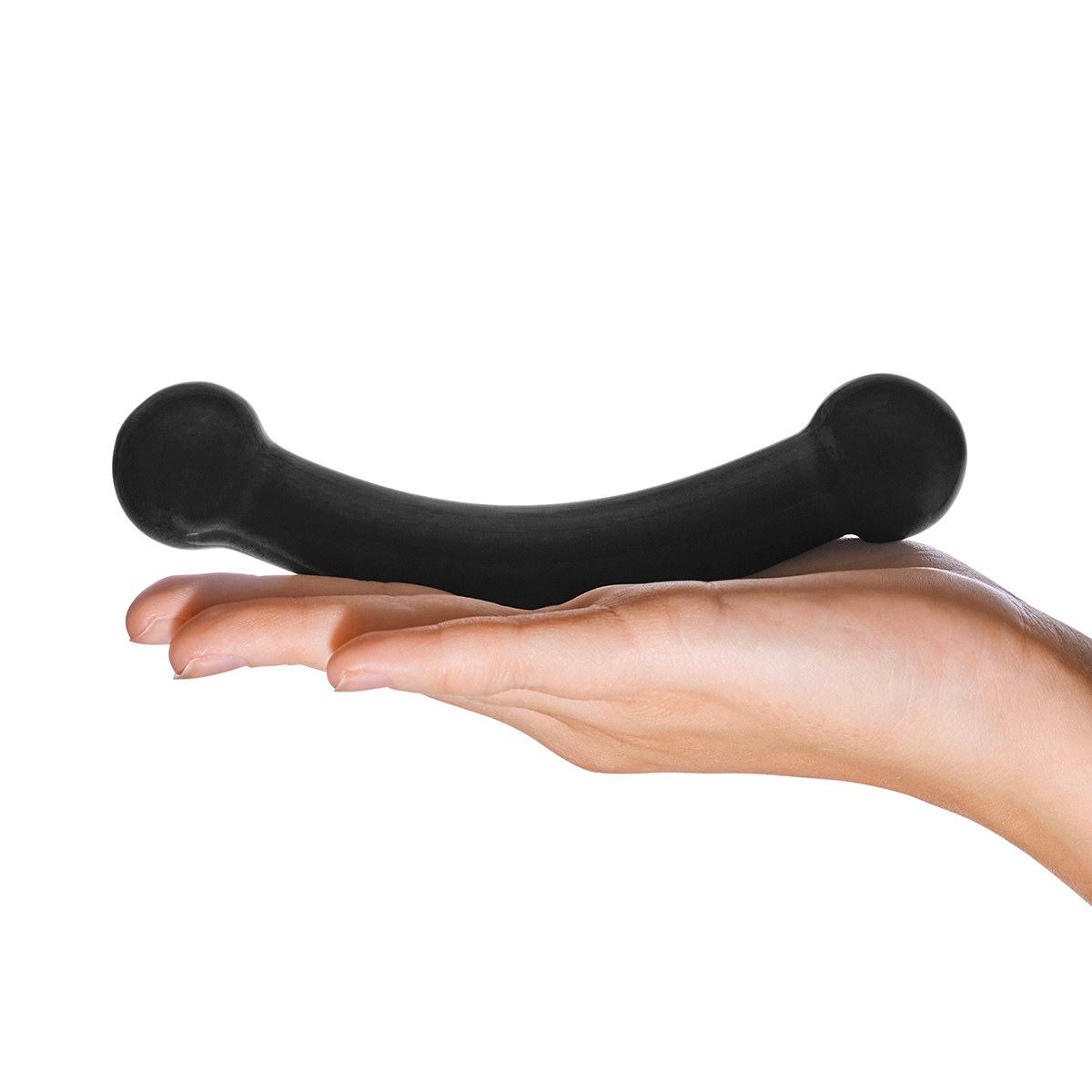 Glas Черный стимулятор простаты из стекла BULL BLACK DILDO