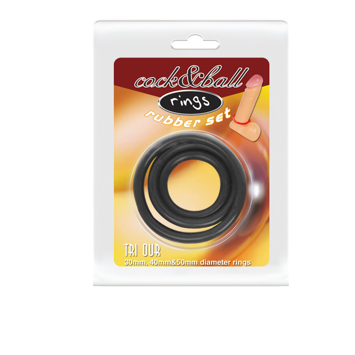 Набор Эрекционных колец Cock & Ball rings Rubber Set