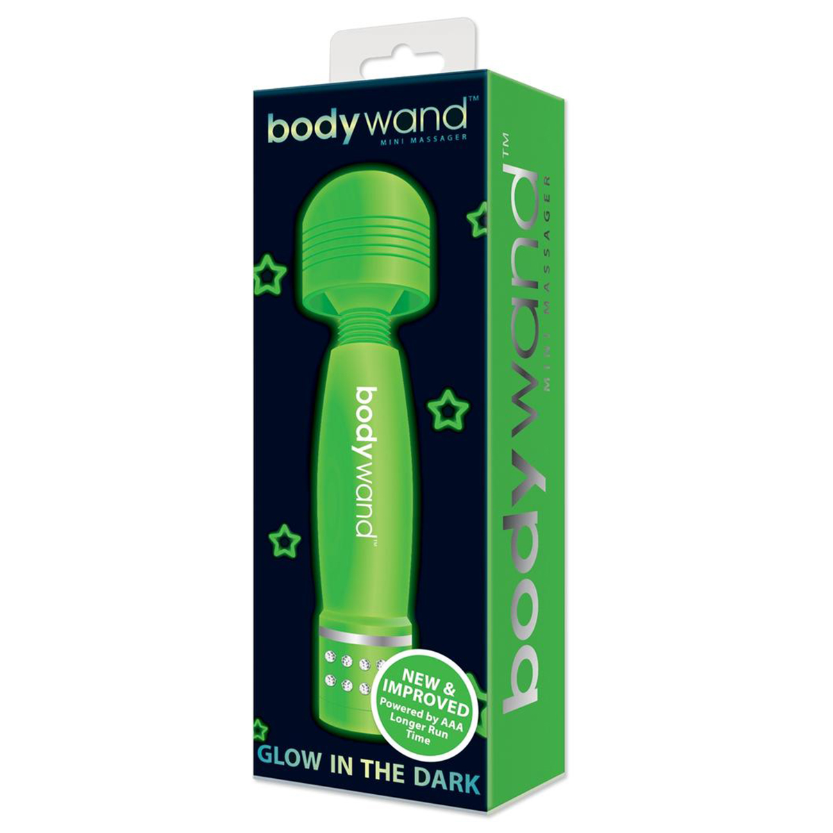 BodyWand Светящийся в темноте мини-ванд с кристаллами