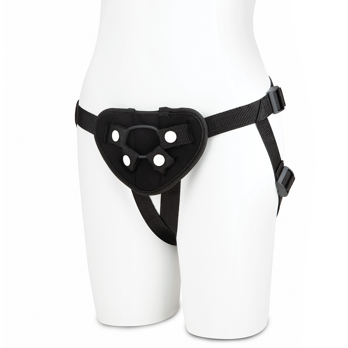 Lux Fetish Черные неопреновые трусики для страпона Strap on harness