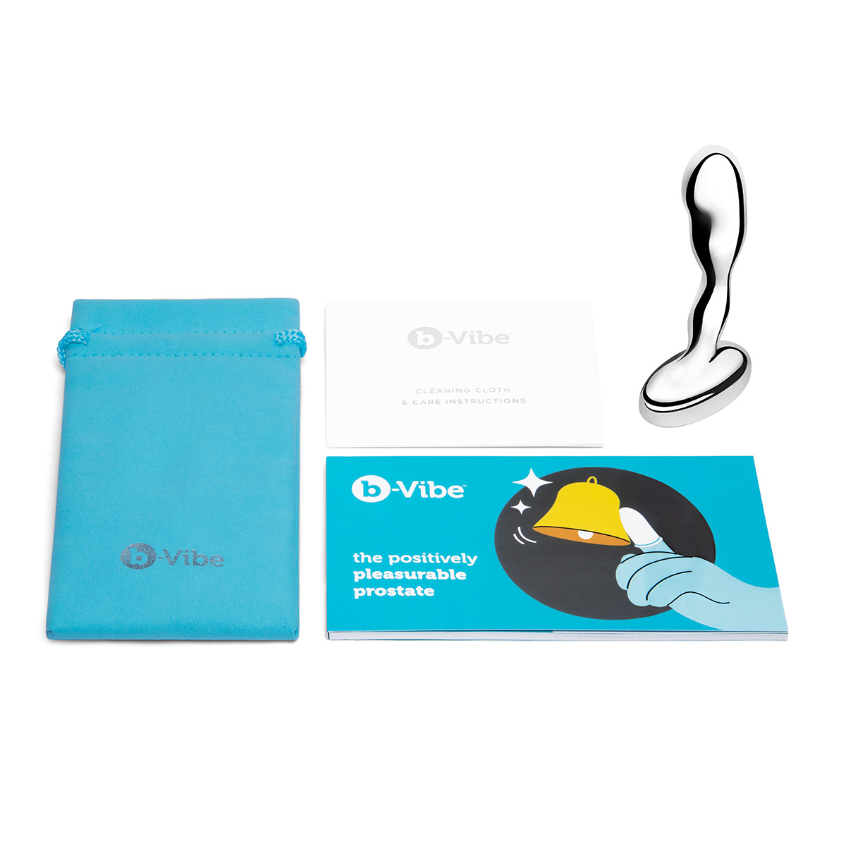 b-Vibe Стальной анальный стимулятор простаты STAINLESS STEEL PROSTATE PLUG