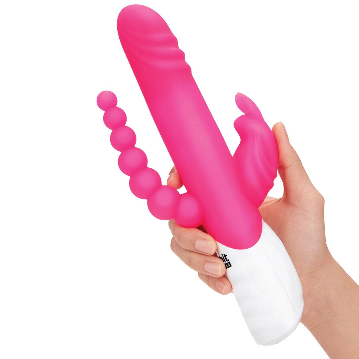 Rabbit Essentials Кролик-вибратор для двойного проникновения DOUBLE PENETRATION розовый