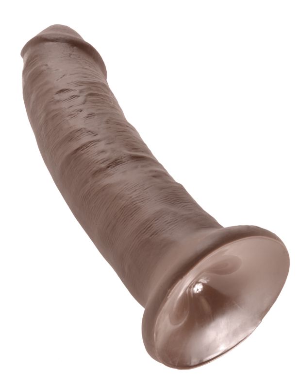 Фаллоимитатор на присоске коричневый King Cock 9