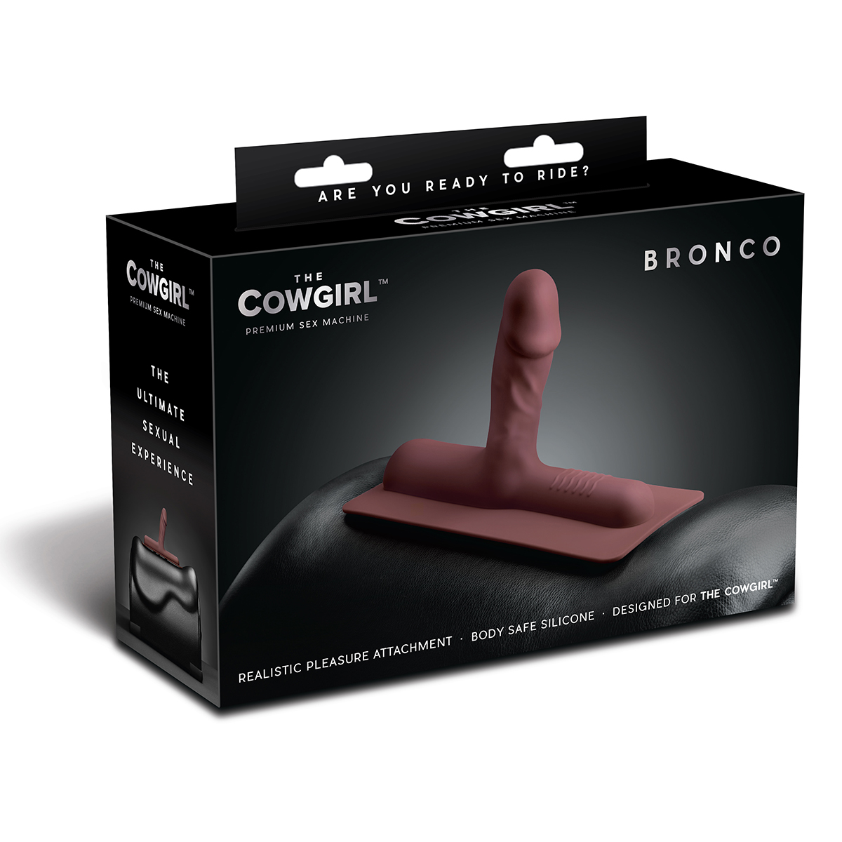 CowGirl Насадка реалистичная шоколадного цвета для премиум секс-машины BRONCO COWGIRL