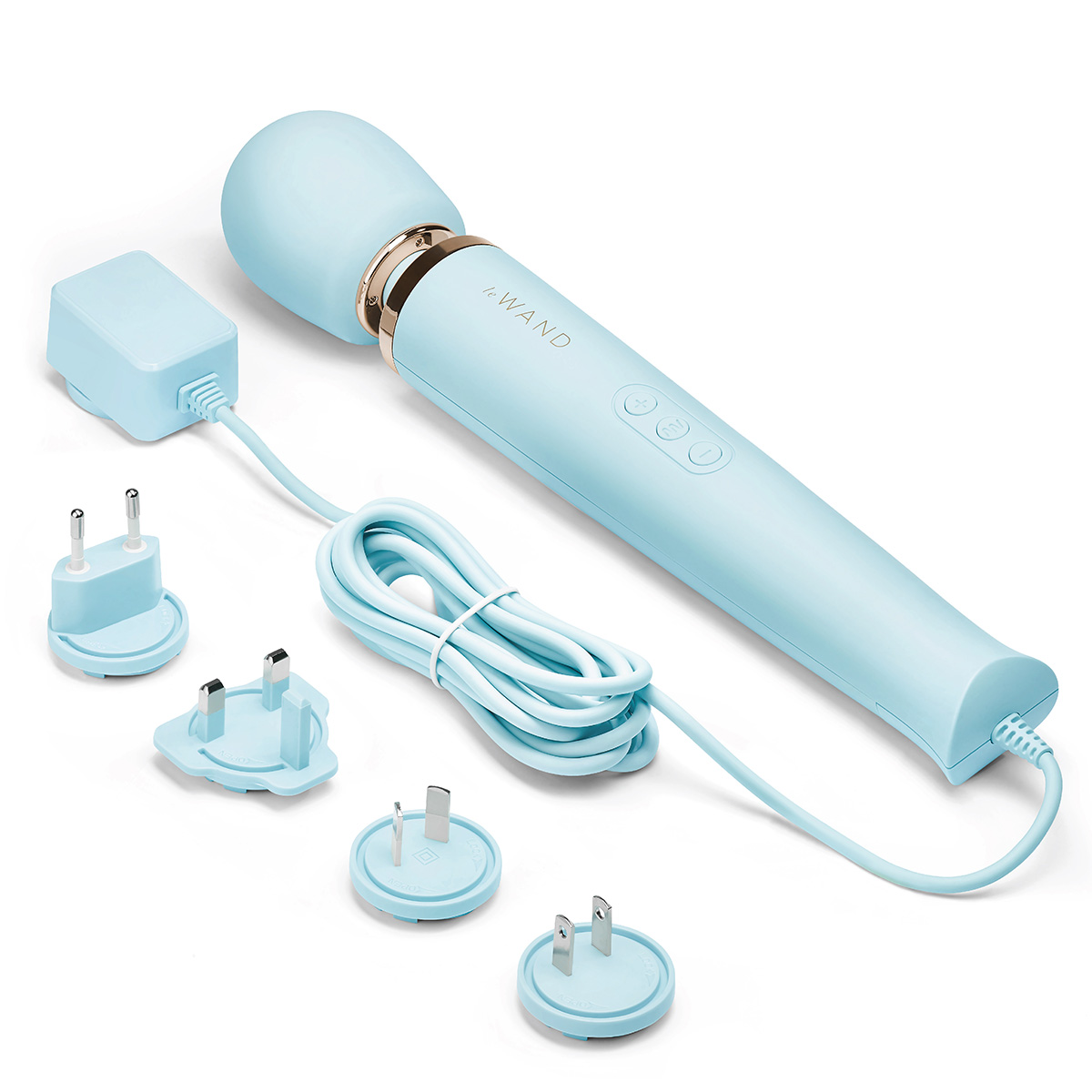 le WAND Нежно-голубой проводной вибромассажер le WAND Sky Blue с 10-ю скоростями