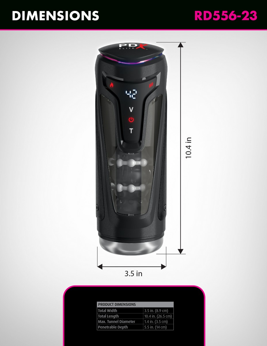 Автоматический мастурбатор с вибрацией и нагревом Moto-Bator Pro