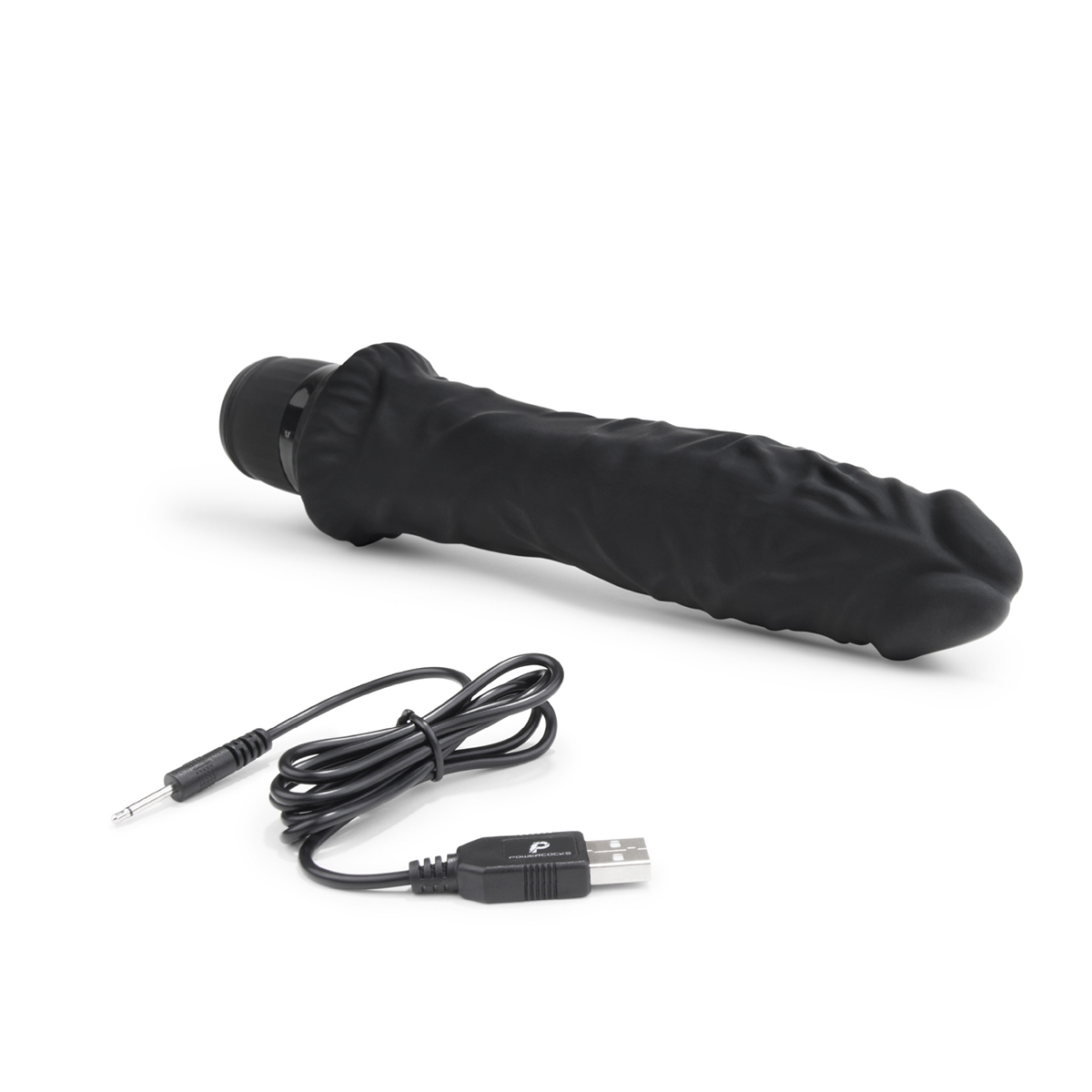 PowerCocks Классический массажер 8" Girthy Realistic Vibrator черный