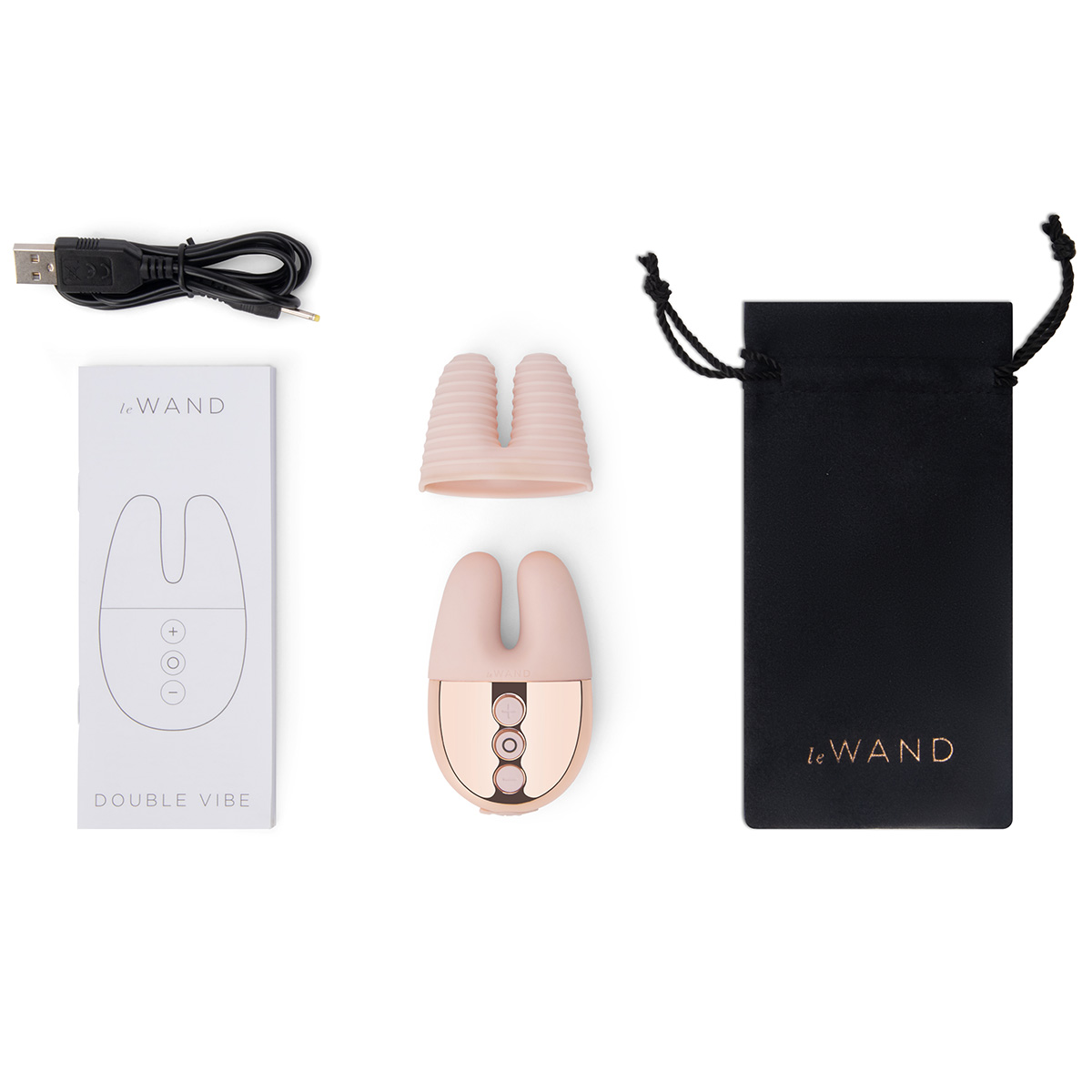 le WAND Массажер с двойной вибрацией le WAND Double Vibe розовое золото