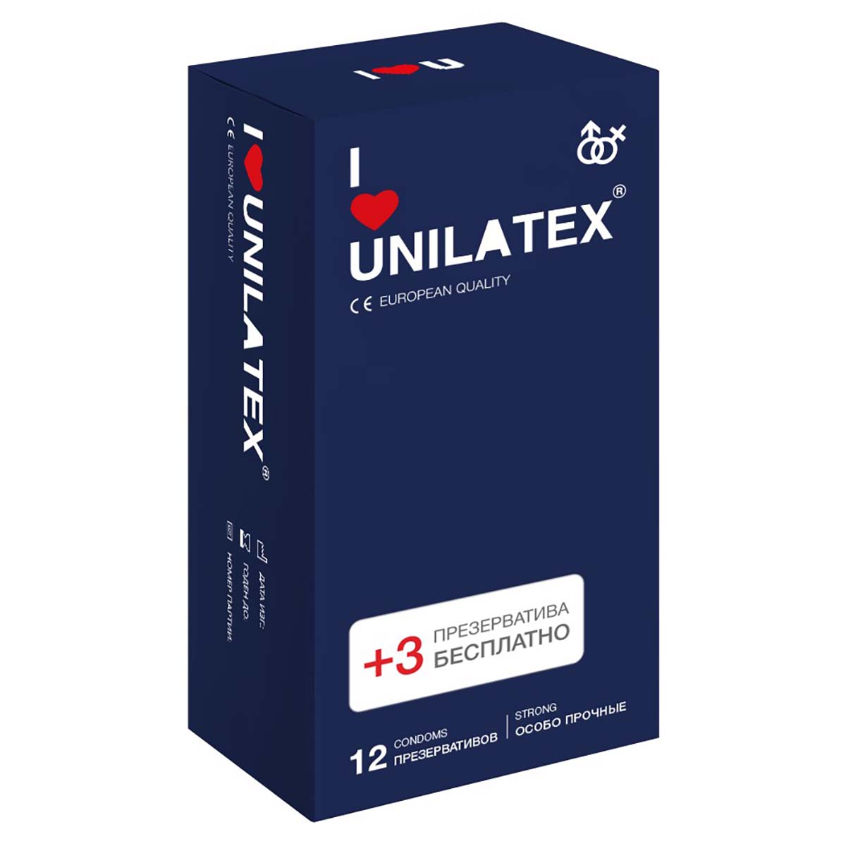 Unilatex Ультрапрочные презервативы Unilatex® Extra Strong 1 уп (12+3 шт)