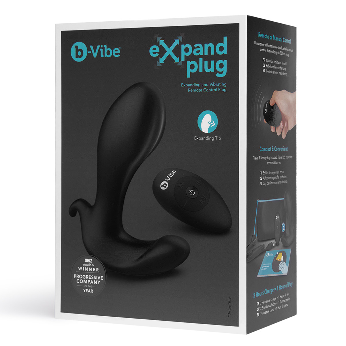 b-Vibe Анальный стимулятор с расширением и вибрацией EXPAND PLUG