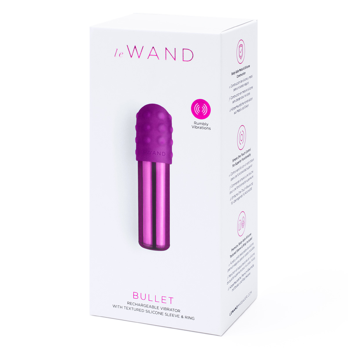 le WAND Люксовый мини-вибратор le WAND Bullet вишневый