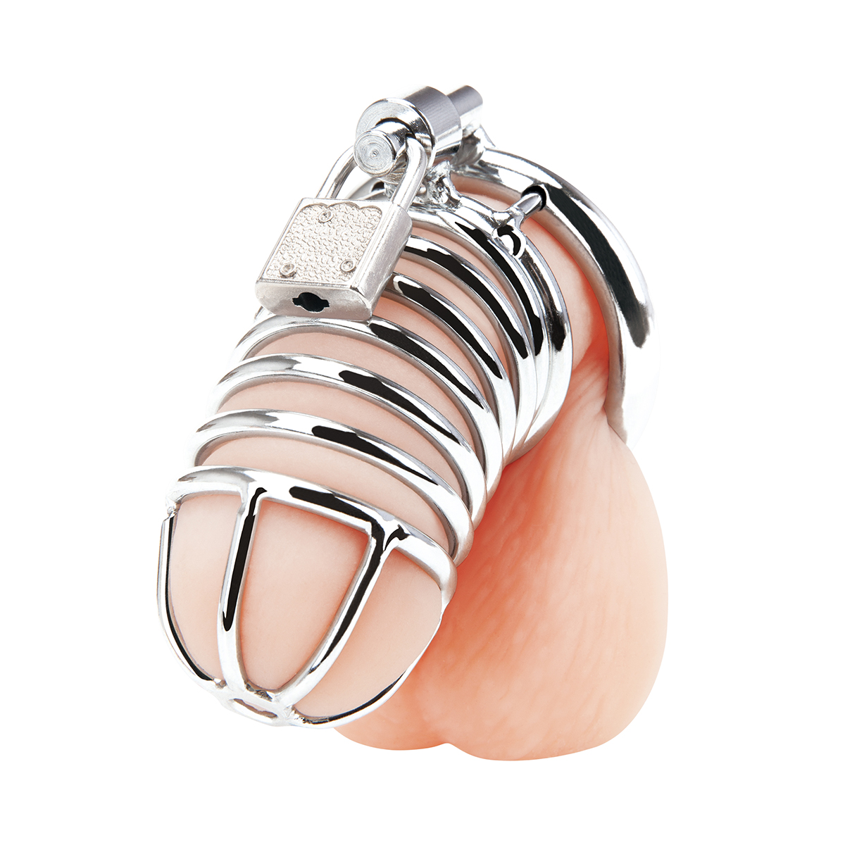 BlueLine Металлическая клетка с замком для сексуальных пыток члена Deluxe Chastity Cage