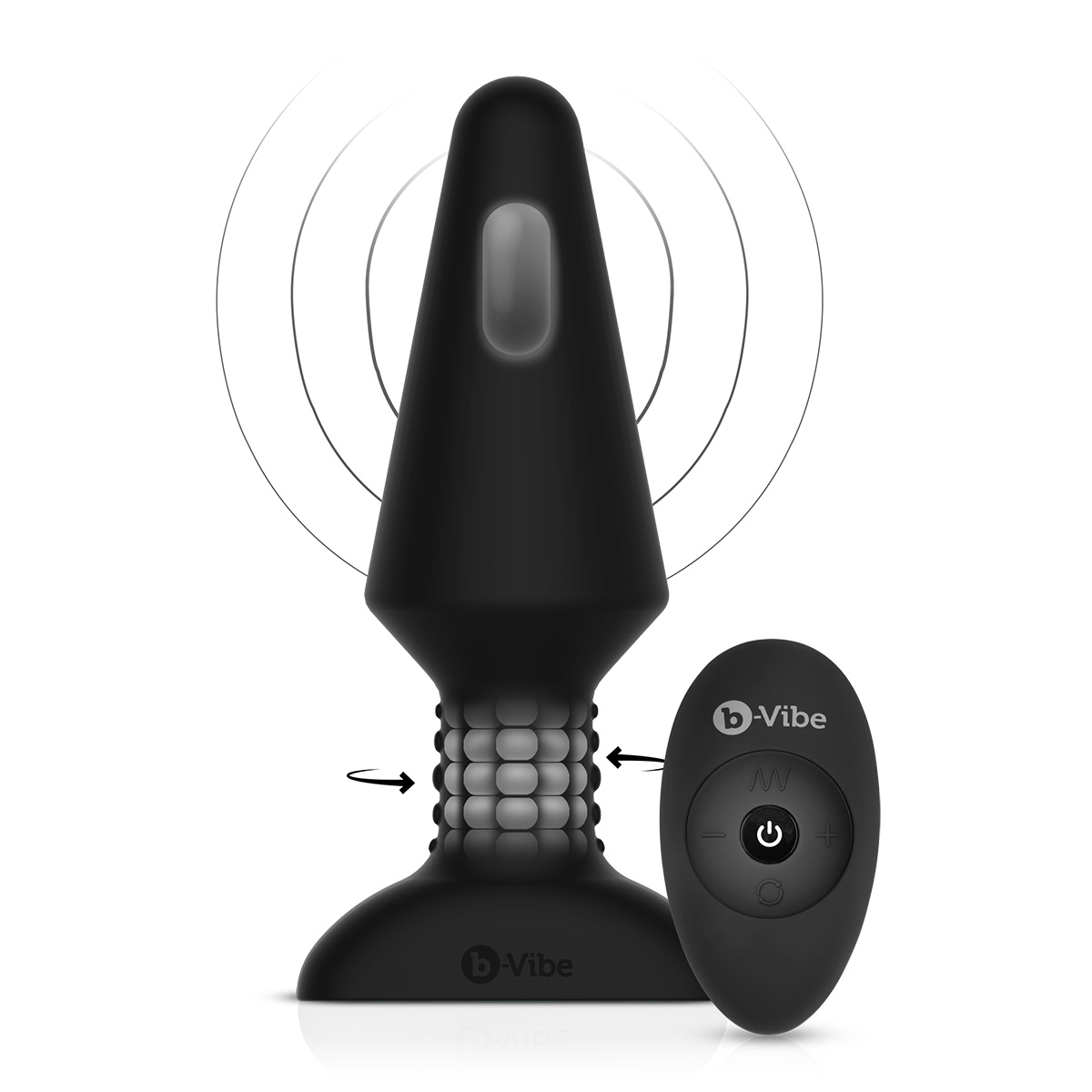 b-Vibe Большая вибрирующая премиум пробка Rimming Plug XL