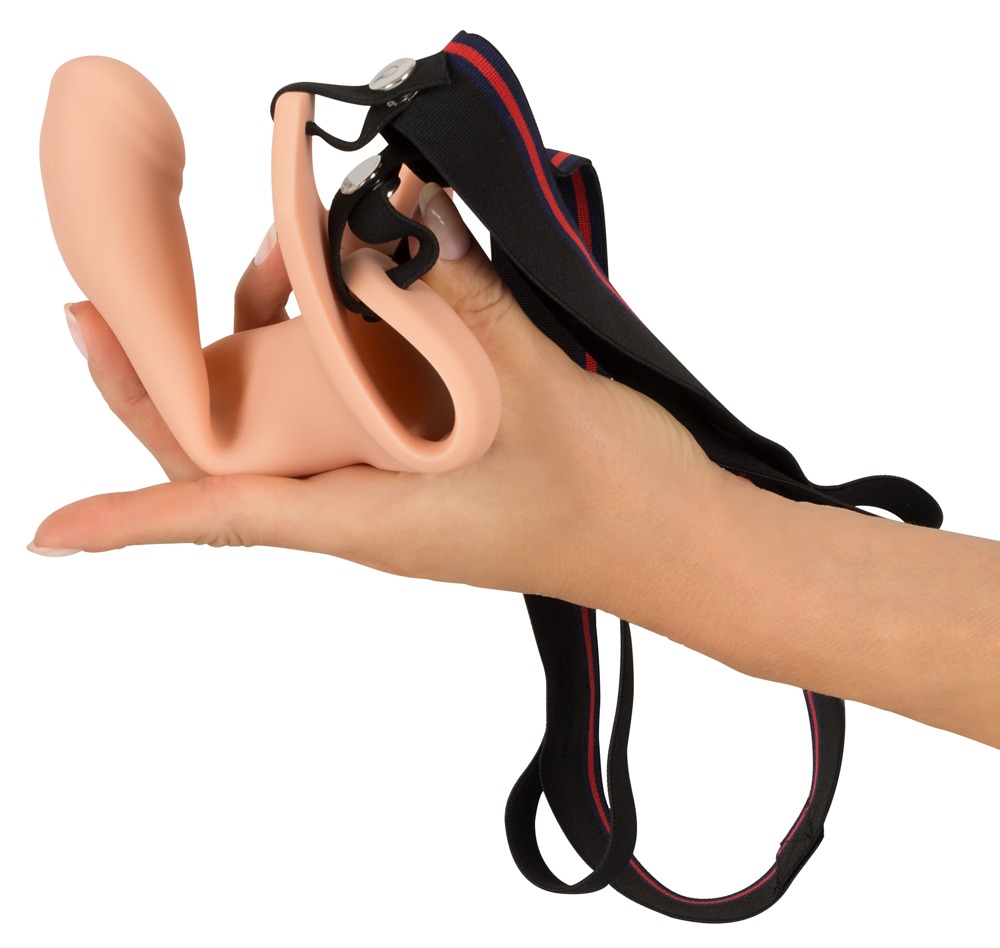 Силиконовый полый страпон на ремнях Silicone Strap-on by You2Toys