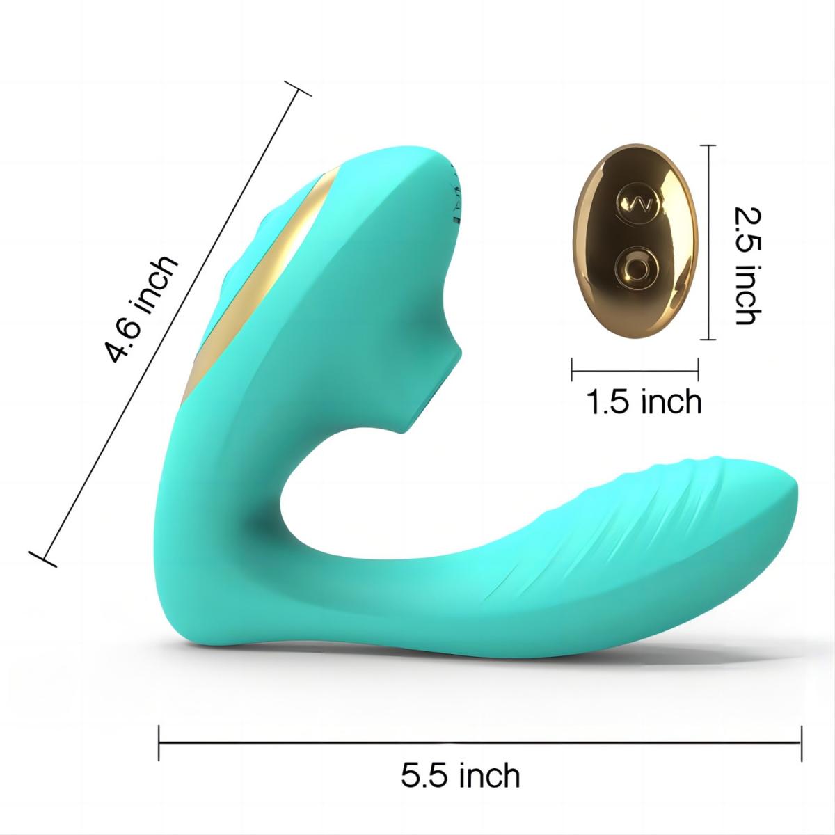 Tracy's Dog Вакуумный стимулятор с дистанционным управлением Clitoral Sucking Vibrator OG Pro 2 бирюзовый