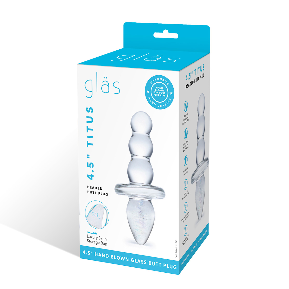 Glas Двойная пробочка-елочка с блестящей спиралькой TITUS BEADED