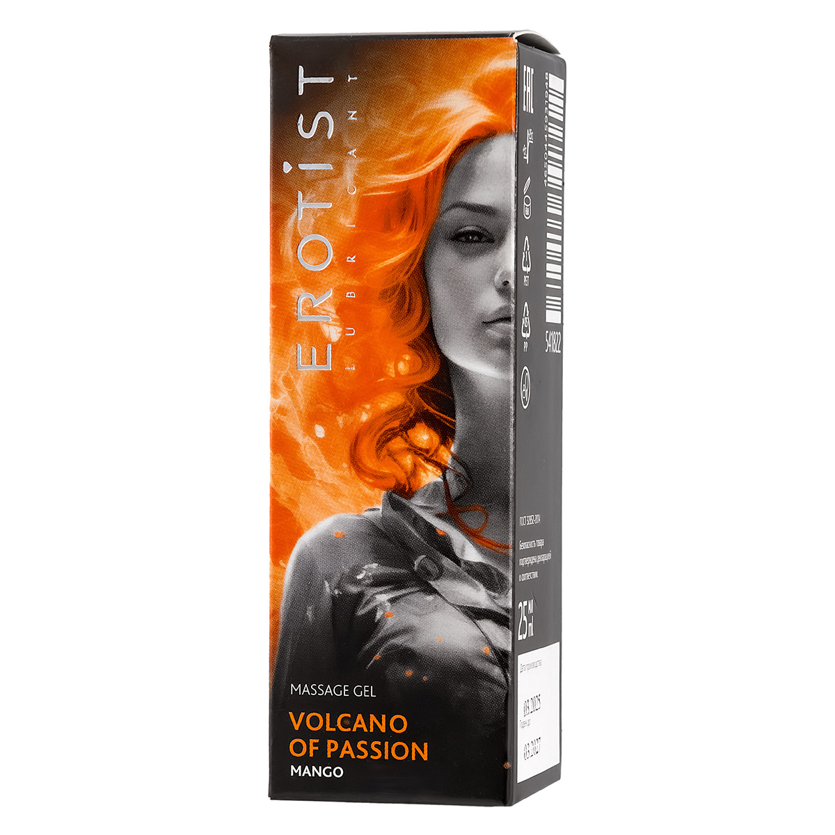 Erotist Гель Erotist с эффектом вибрации вкус манго VOLCANO OF PASSION MANGO 25 мл