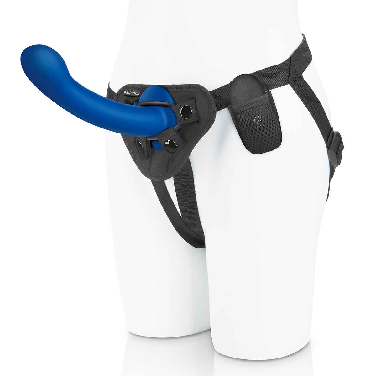 Pegasus Универсальный страпон с дистанционным управлением 8in Remote Control P-Spot G-Spot синий