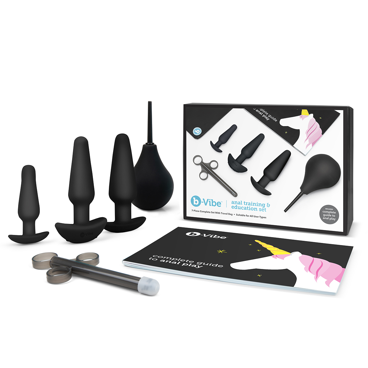 b-Vibe Набор для анального секса - подготовка и обучение B-Vibe Anal Education Set Black