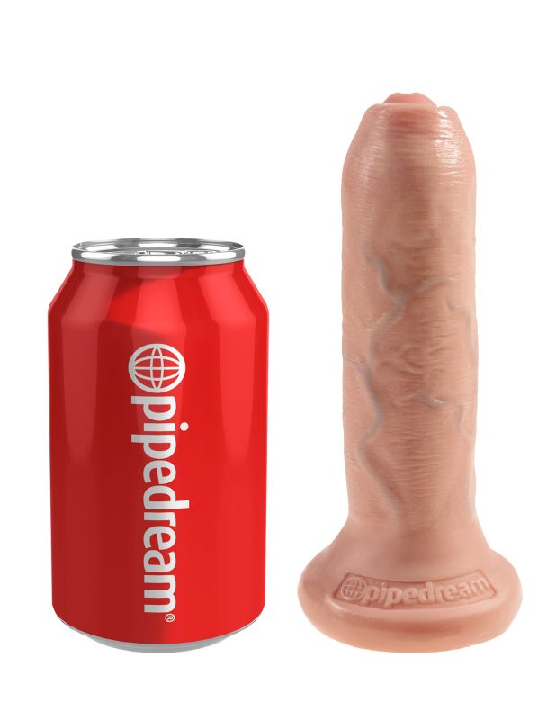 Фаллоимитатор на присоске необрезанный King Cock 6 Uncut Cock