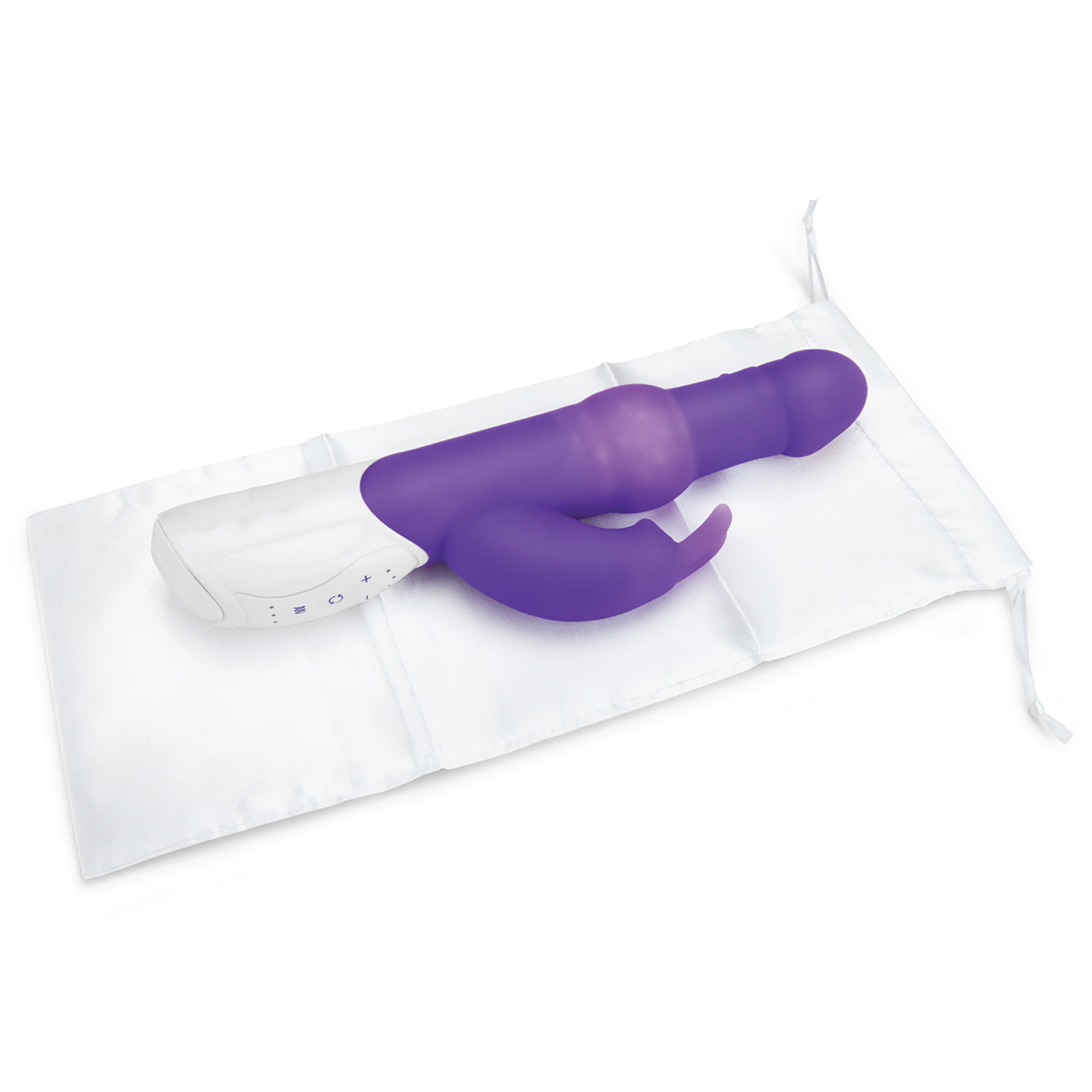 Rabbit Essentials Яркий вибратор с вращающимися бусинами PLEASURE PEARLS RABBIT фиолетовый
