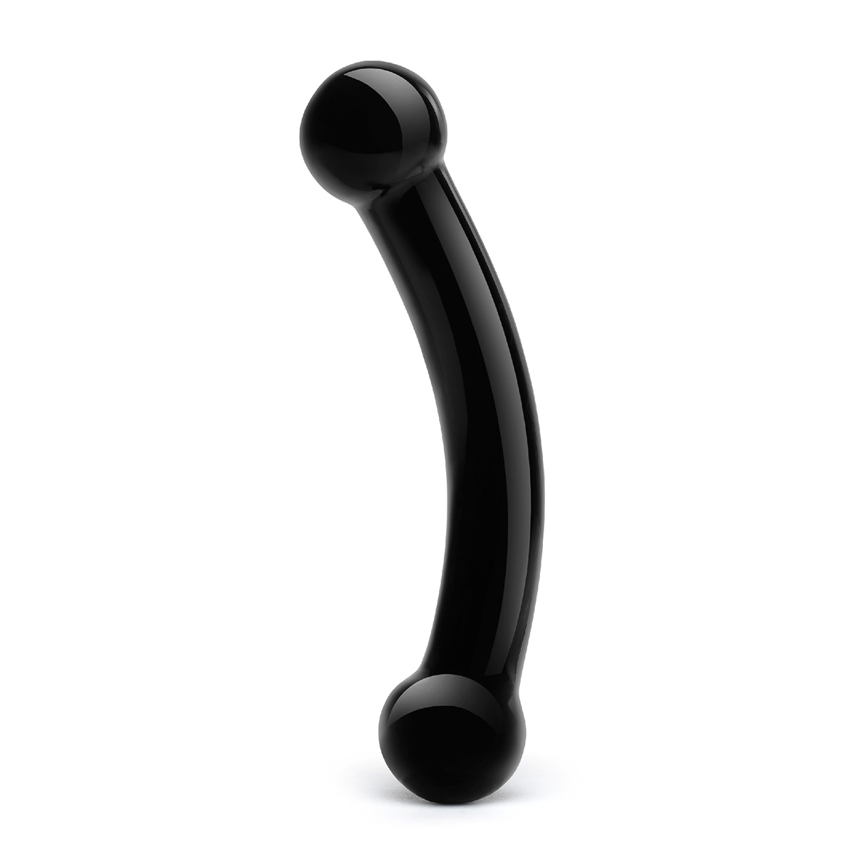 Glas Черный стимулятор простаты из стекла BULL BLACK DILDO