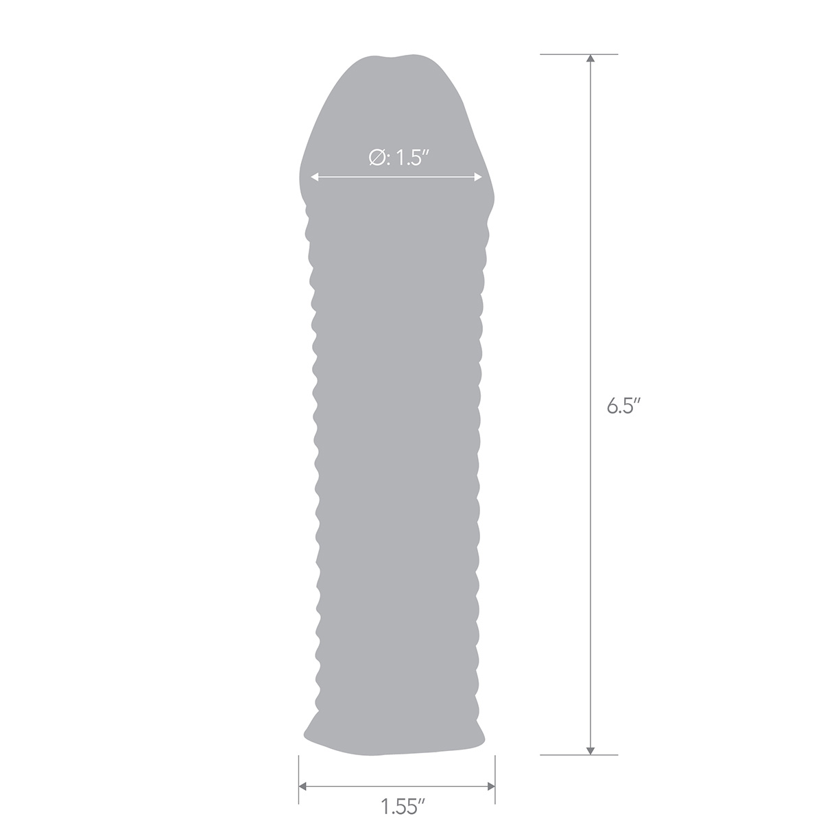 BlueLine Текстурированная насадка на пенис 6,5in Clear Textured Penis Enhancing Sleeve Extension