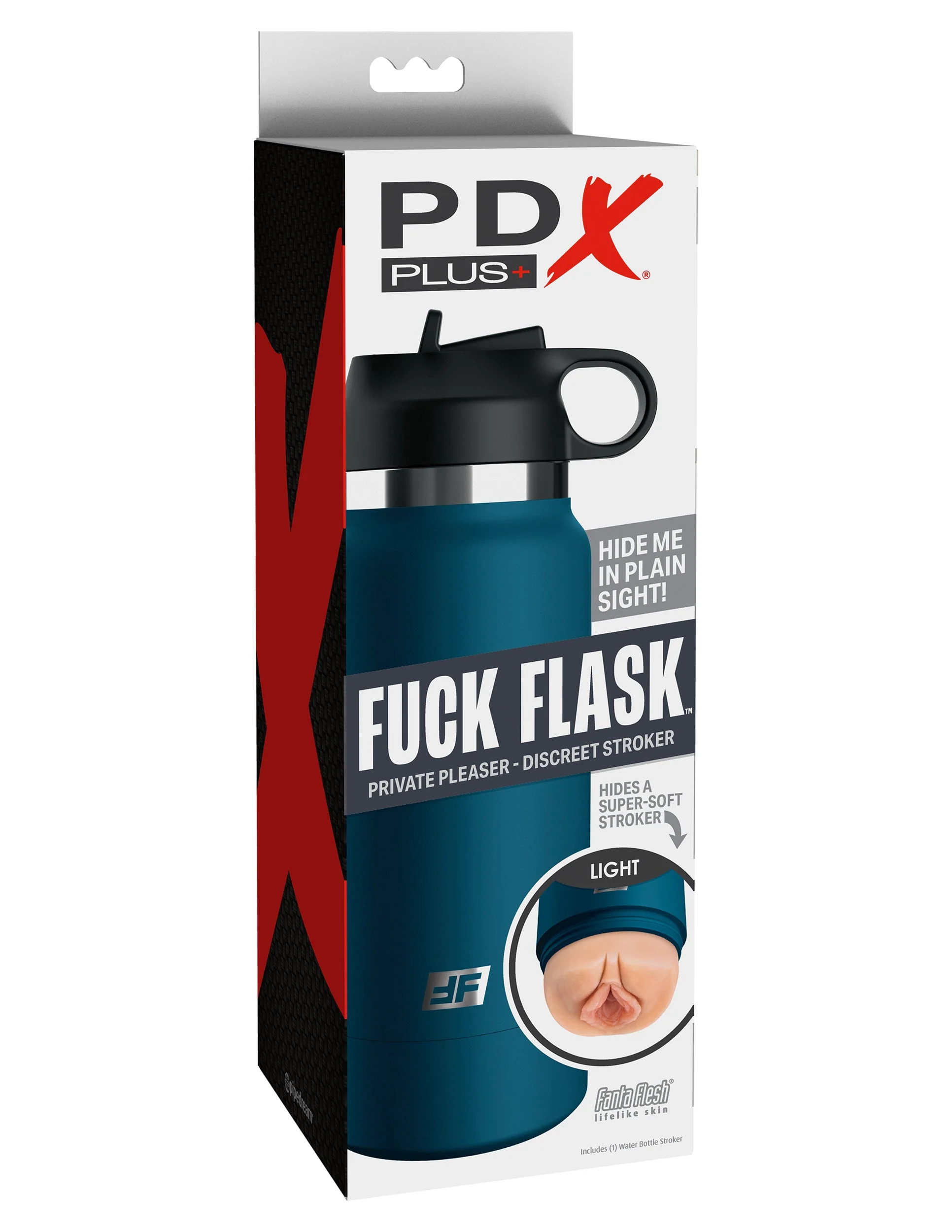 Мастурбатор телесный в синей фляге FUCK FLASK
