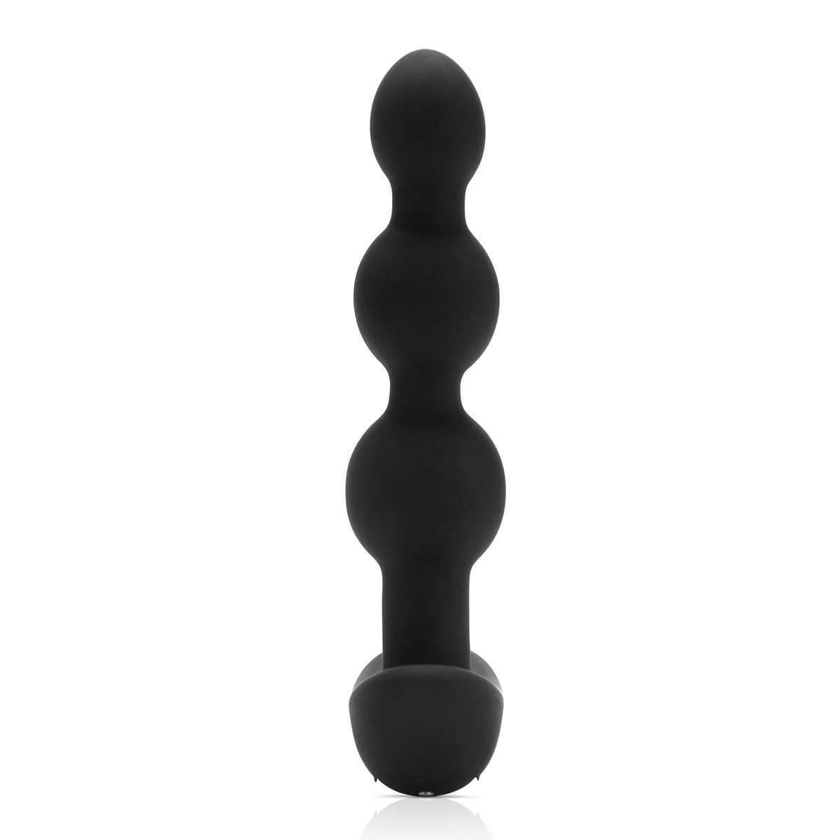 b-Vibe Анальные черные премиум-бусы с 2 моторами b-Vibe Triplet Anal Beads
