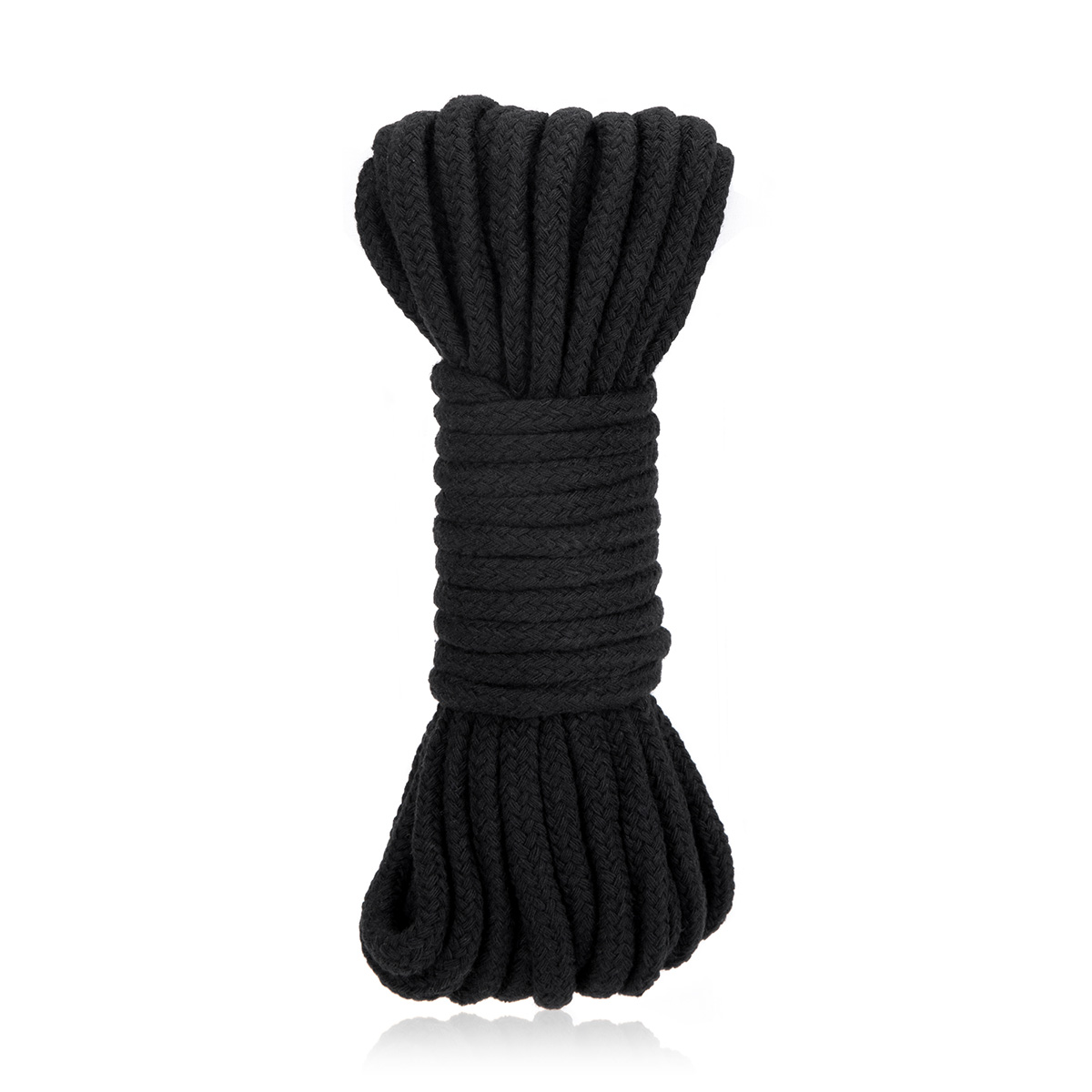 Lux Fetish Черная хлопковая веревка 10 м для связывания Bondage Rope