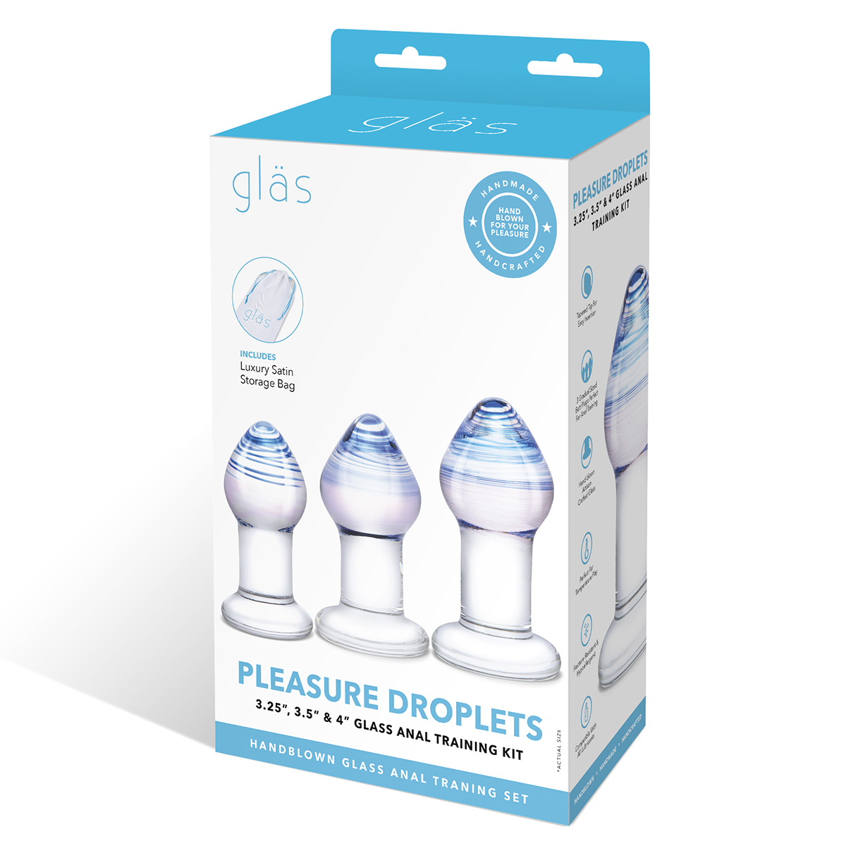 Glas Набор из трех анальных стимуляторов PLEASURE DROPLETS