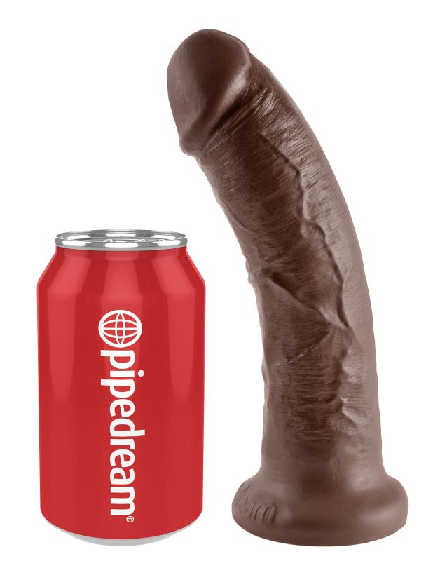 Фаллоимитатор на присоске коричневый King Cock 8 Cock Brown