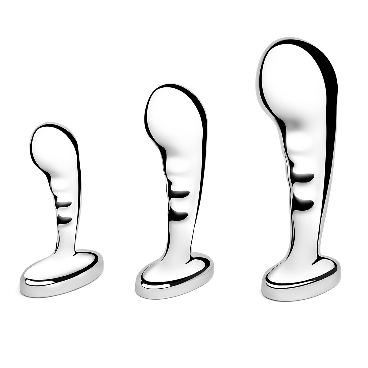 b-Vibe Набор стальных стимуляторов простаты STAINLESS STEEL P-SPOT TRAINING SET
