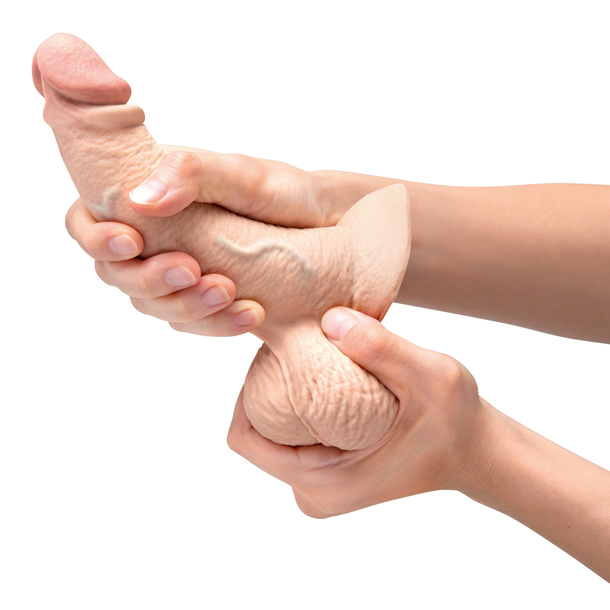 b-Vibe Анальный изогнутый фаллоимитатор SLIPSKIN REALISTIC CURVED 6,5 in