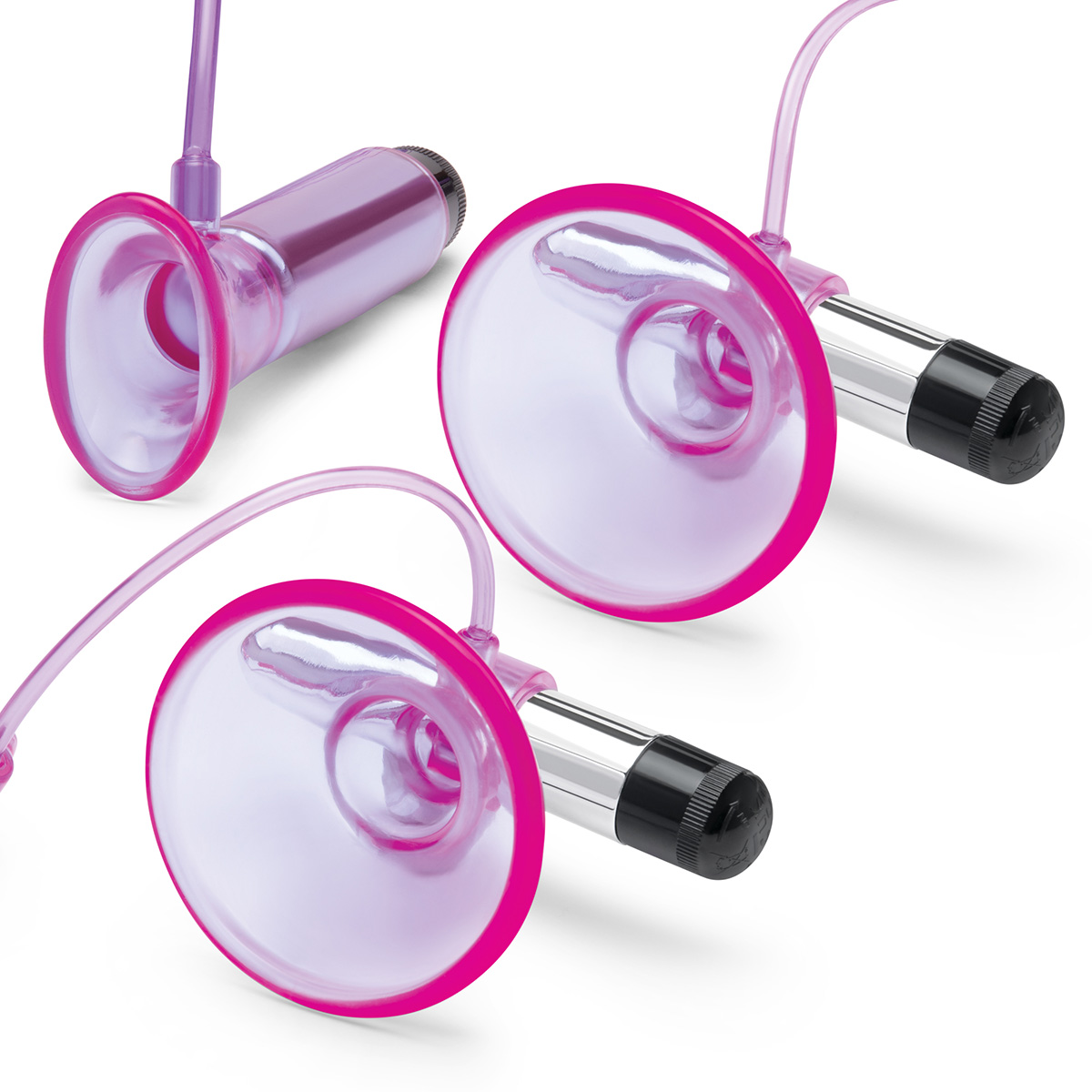 Lux Fetish Вибропомпа для клитора и сосков Vibrating Nipple Suckers with Clitoral Pump and Quick Release