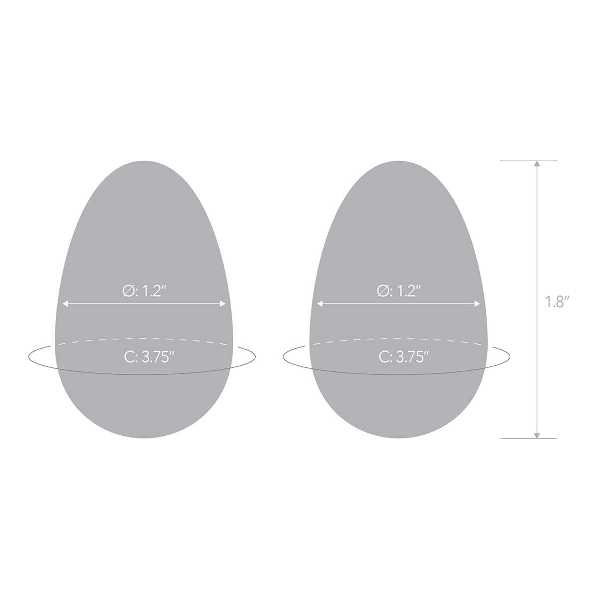 Glas Сет из 2 стеклянных яиц для Йони техники YONI EGGS SET