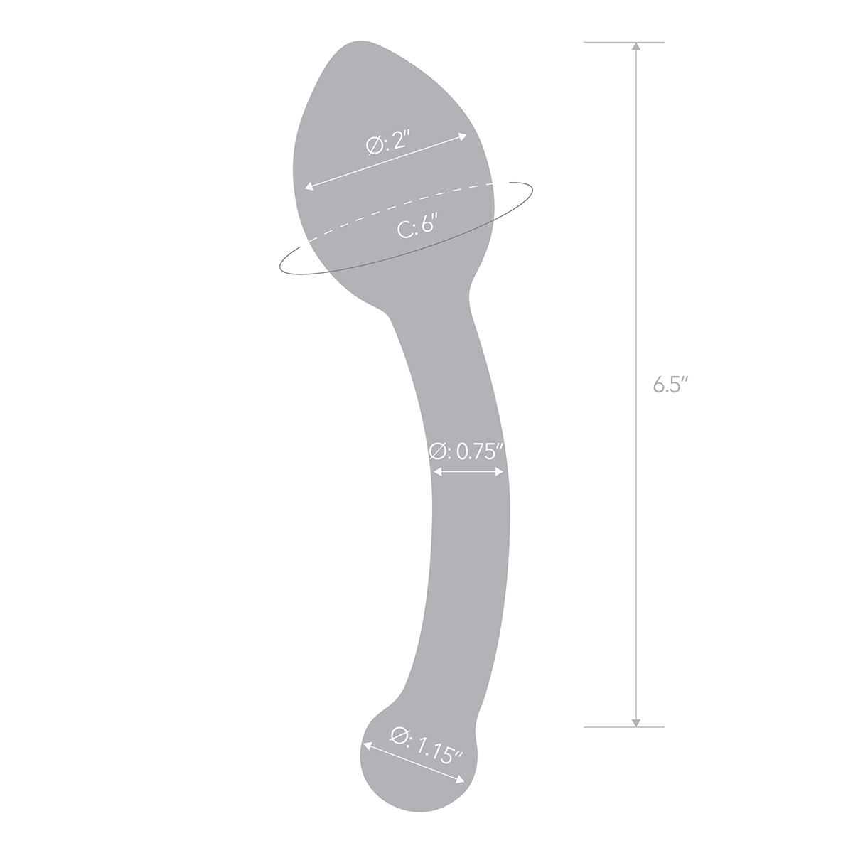 Glas Прозрачная капля для массажа простаты PURE SLIDER