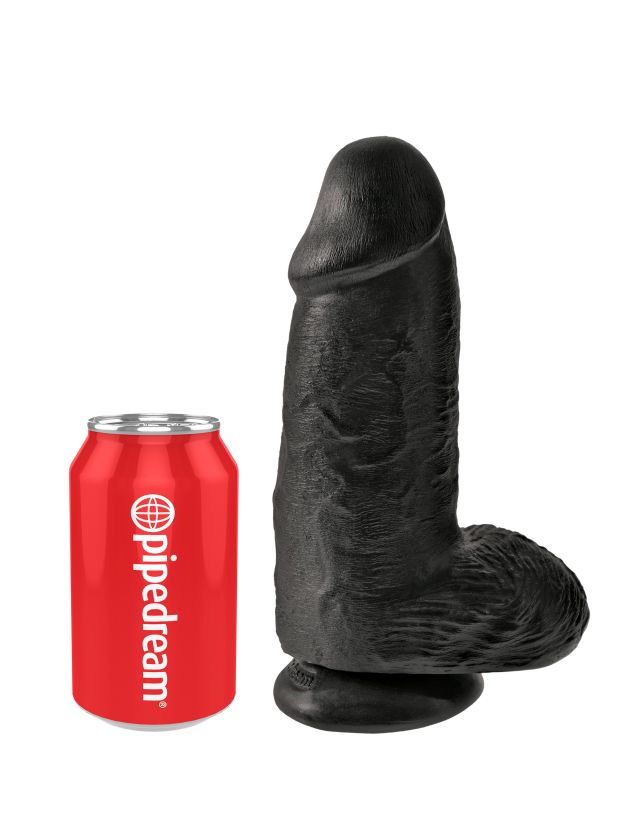 Фаллоимитатор реалистик утолщенный King Cock Chubby - Black