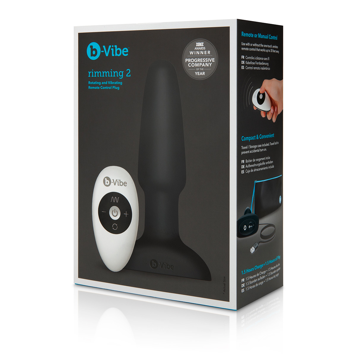 b-Vibe Анальная премиум-пробка с римминг эффектом b-Vibe Rimming Plug черная