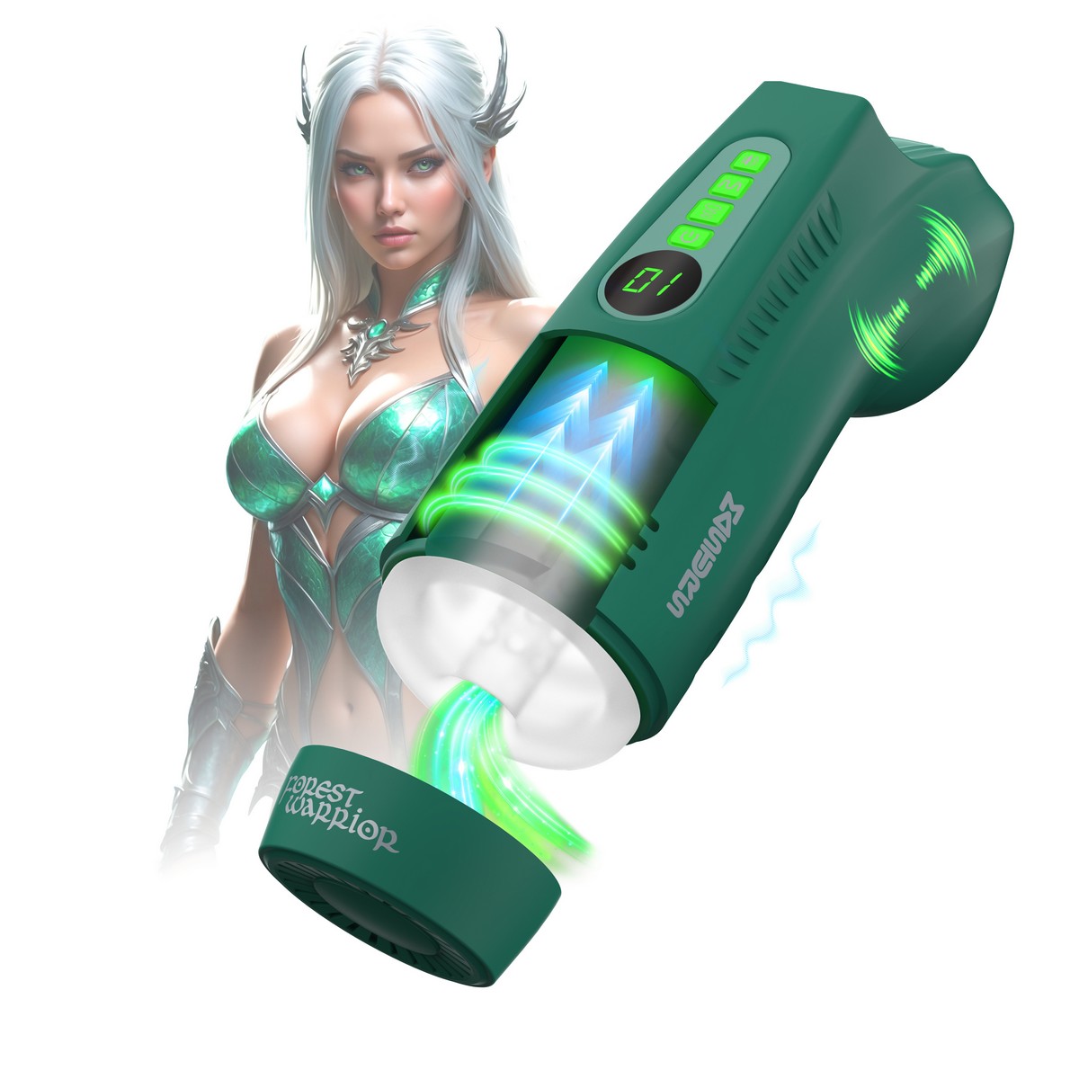 Интерактивный мастурбатор Masturs Forest Warrior Ayla. Вакуум, вибрация, озвучка.